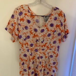 Adorable 70s NWT Daisy Romper